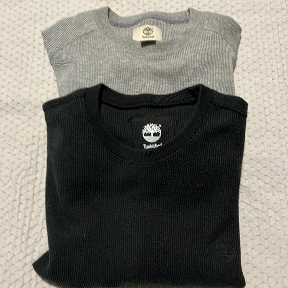 2 men’s Timberland Thermal long sleeve shirts